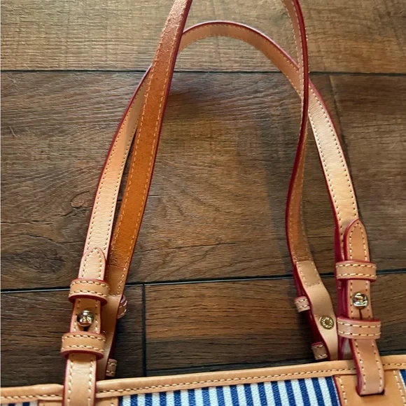 Dooney & Bourke Blue and White Nautical Tote